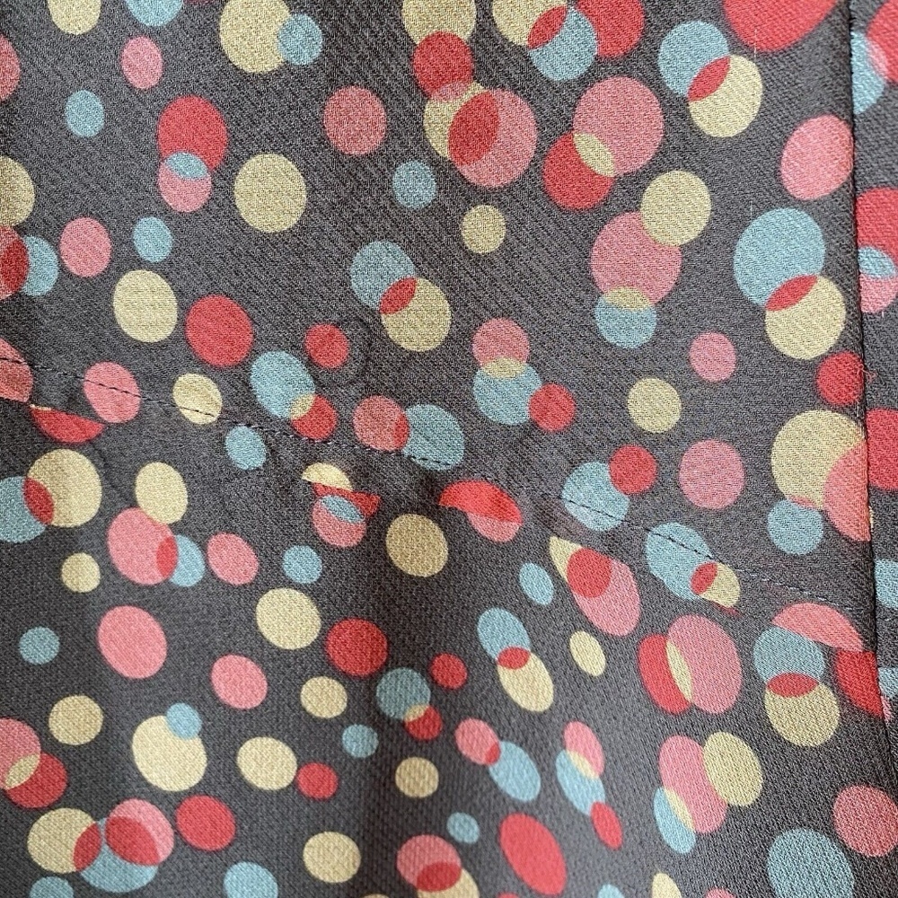 valerie stevens petites 100% silk skirt Size 8P Polka Dots Y2K - Picture 5 of 13